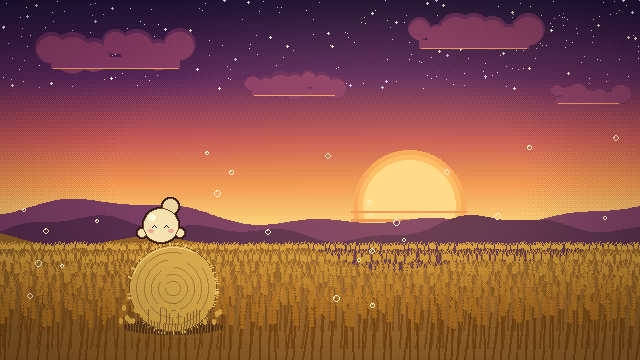 Fondo de pantalla «Atardecer de cebada», con Levi