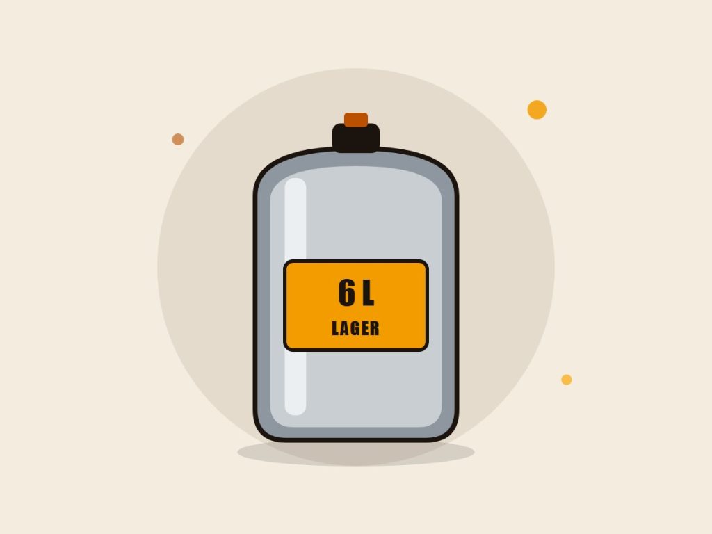 Barril de cerveza para tirador: ilustración