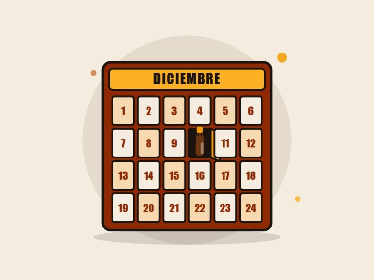 Calendario de adviento de cerveza: ilustración
