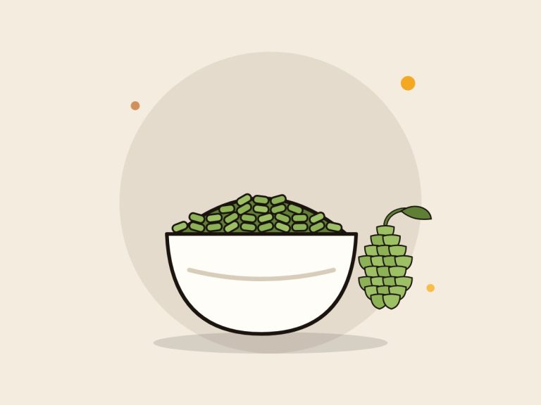 Lúpulo en pellets: ilustración