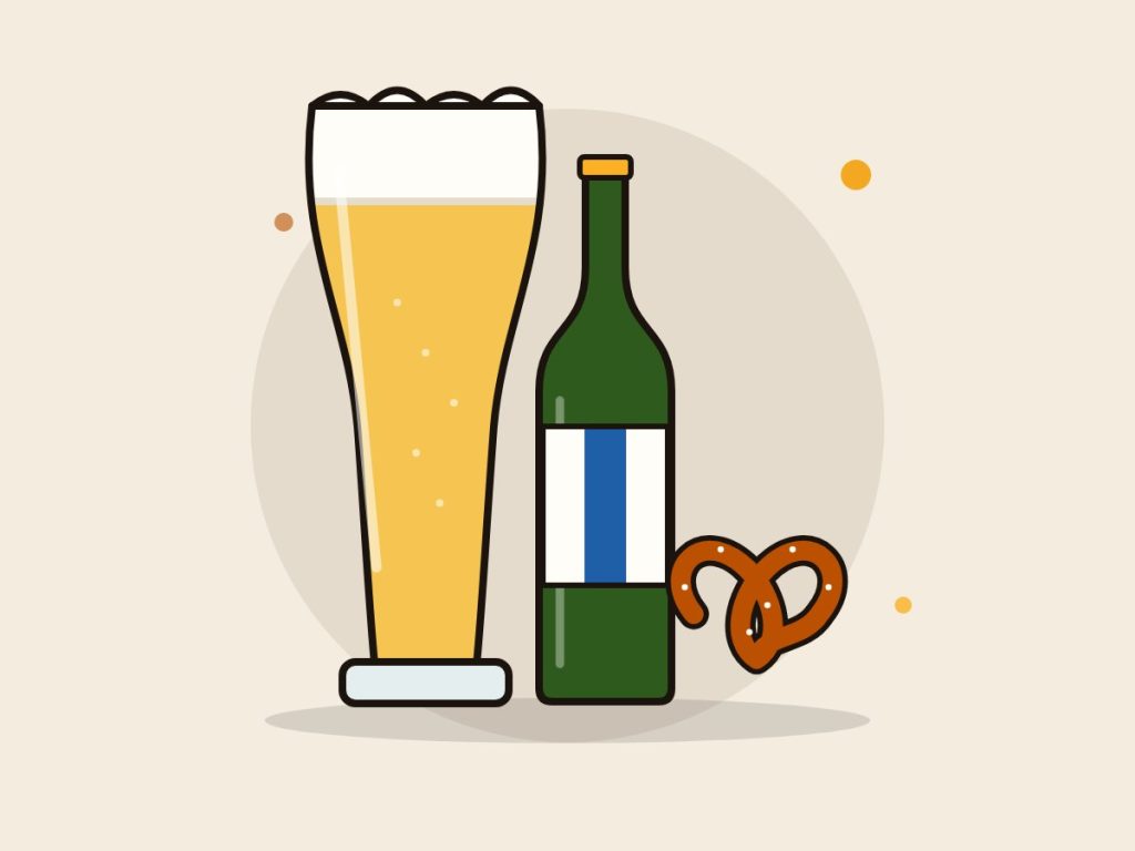 Pack de cervezas alemanas: ilustración