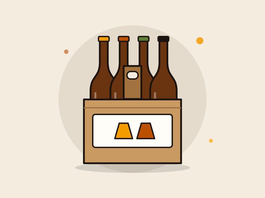 Pack de cervezas artesanas: ilustración