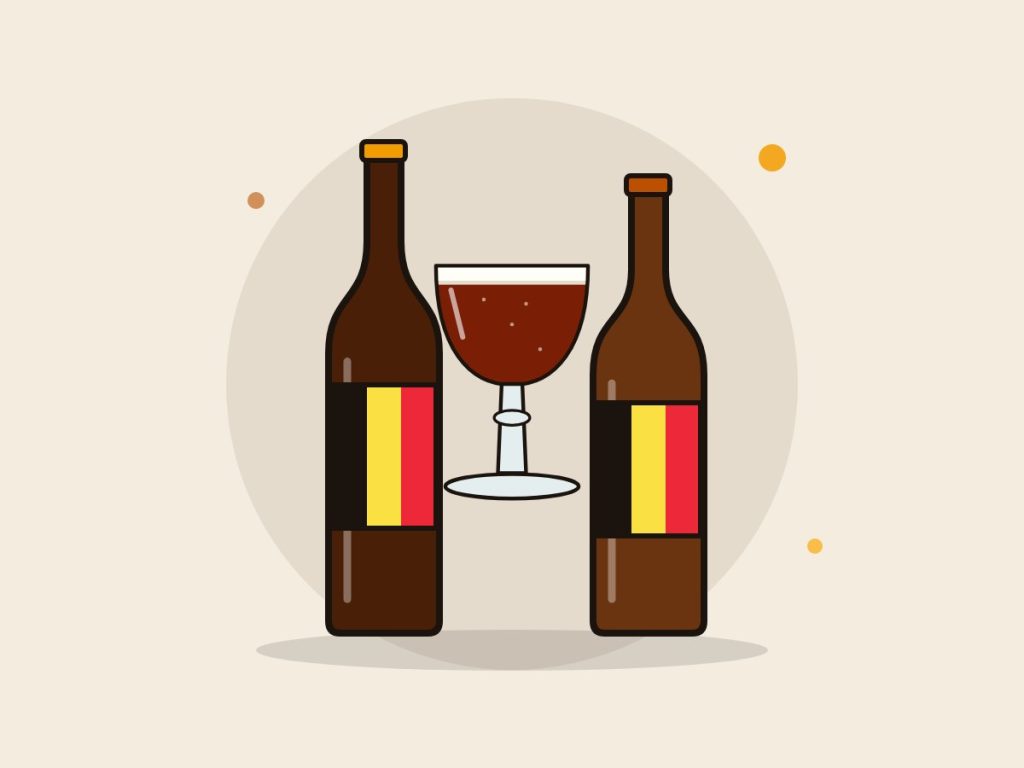 Pack de cervezas belgas: ilustración