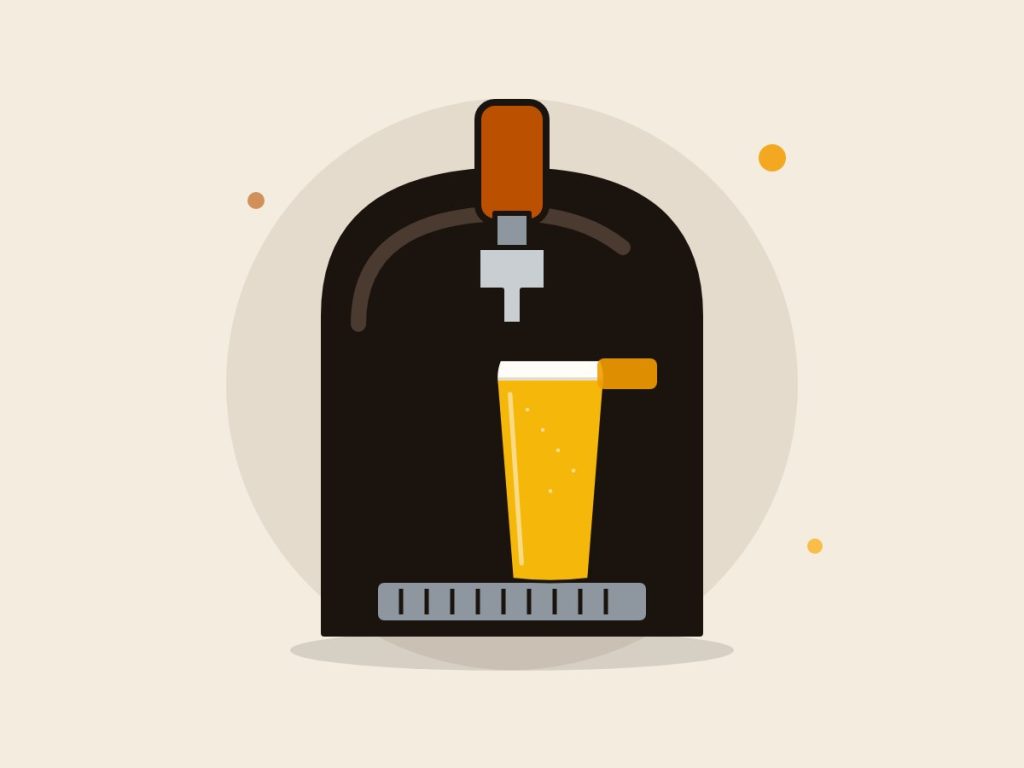 Tirador de cerveza doméstico: ilustración